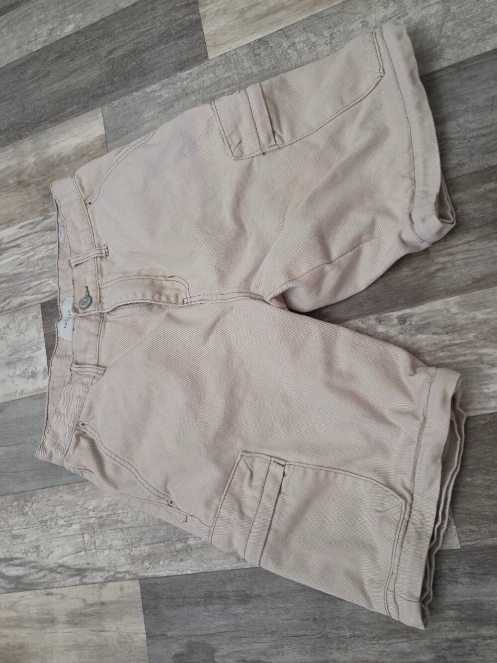 PacSun Mens 31 waist Tan Beige Baggy Cargo Shorts Y2K Skate Heavy Twill Cotton